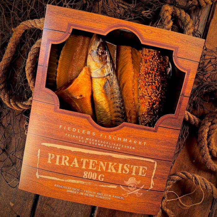 Piratenkiste - 800g gemischter Räucherfisch