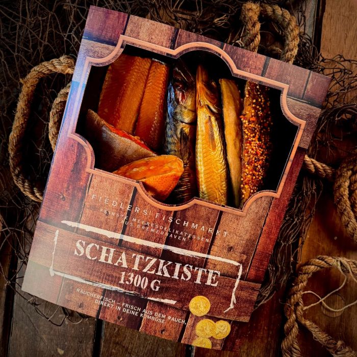 Schatzkiste - 1300g gemischter Räucherfisch