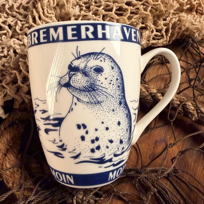 Becher Bremerhaven "Seehund Moin Moin"